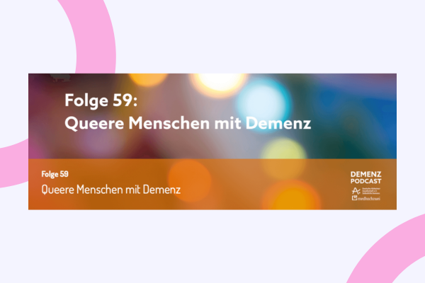 QueerPflege-LSBTIQ-Pflege Ein rosa und orangefarbener Hintergrund mit den Worten „föge 59 quee messen mit damen“.
